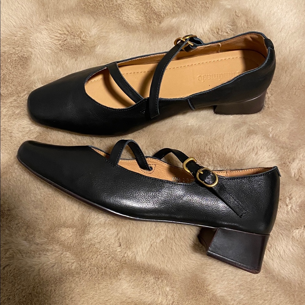 Black Genuine Leather Heels - Picture 7 of 8